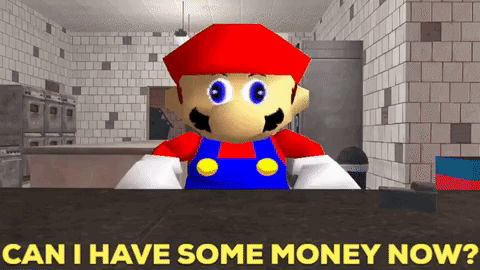 Just Give Me My Money Super Mario GIF