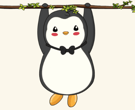 Just Hanging Around Penguin GIF