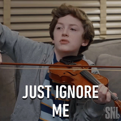 Just Ignore Me Boy Playing Violin GIF