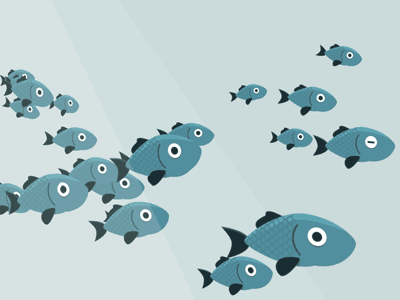 Just Keep Swimming Animated School Of Fish GIF