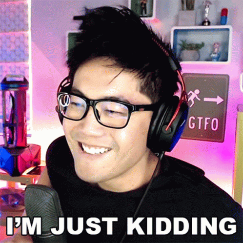 Ryan Higa To His Stream Just Kidding GIF