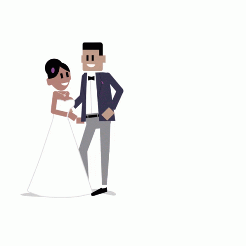 Just Married Bride and Groom