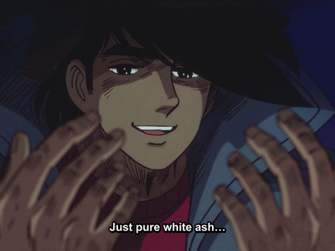 Just Pure White Ash With Hands Outstretched