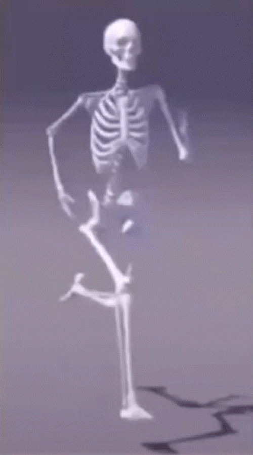 Just Running Skeleton Meme GIF
