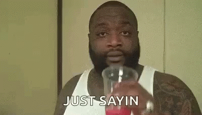 Man Drinking Juice Just Saying GIF