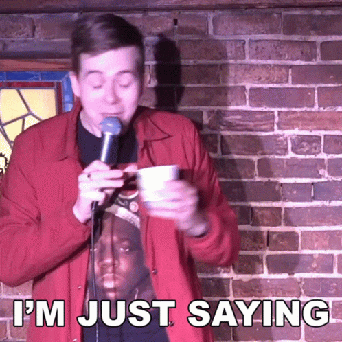 Man Singing Just Saying GIF