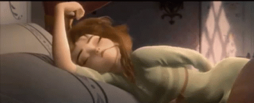 Just Waking Up Disney Anna GIF