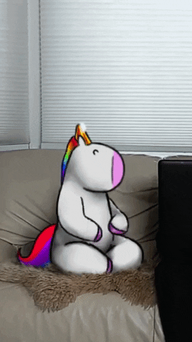 Just Woke Up Unicorn Happy Dance Meme GIF