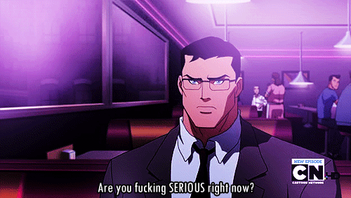 Justice League Superman Purple Scene GIF