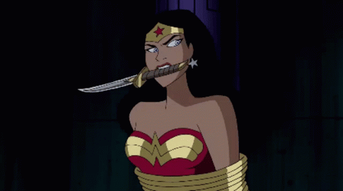 Justice League Wonder Woman Tied Up GIF