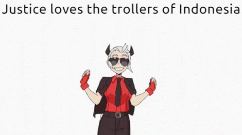 Justice Loves The Trollers Of Indonesia With A Picture Of A Girl With Horns GIF