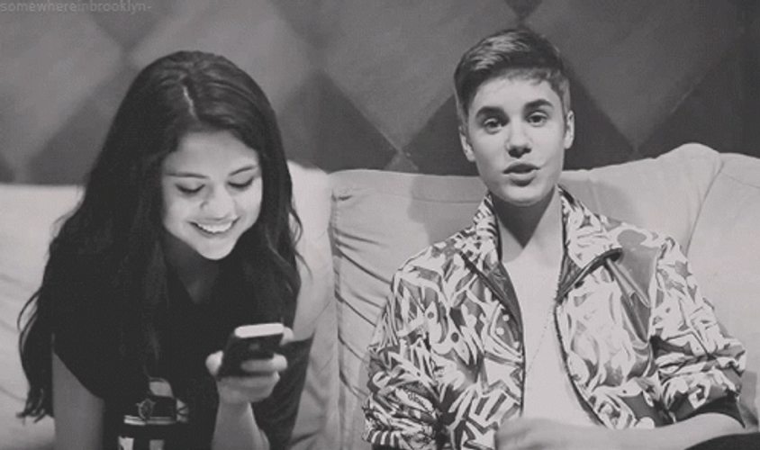 Justin Bieber And Selena Gomez Teenager GIF