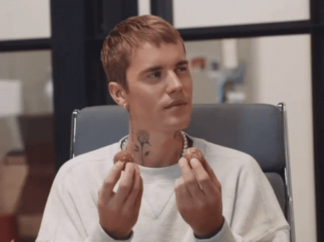 Justin Bieber Holding Choco Balls GIF