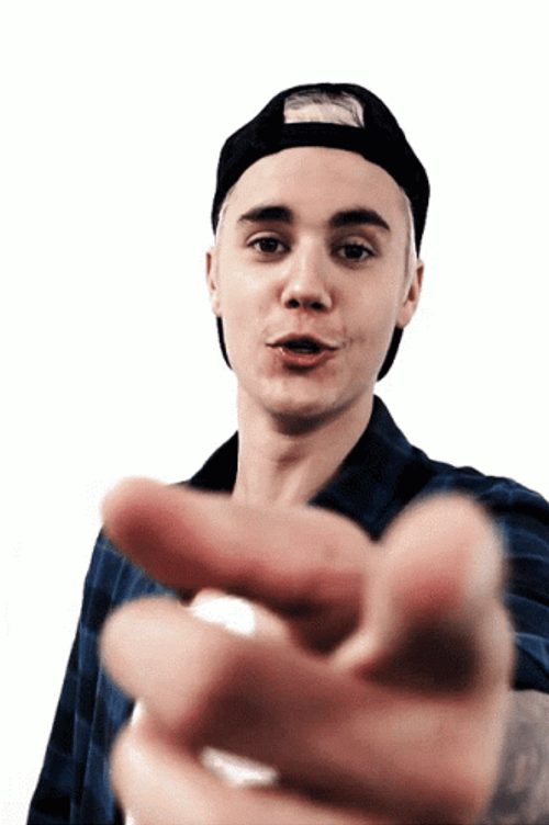 Justin Bieber Pointing And Smiling GIF