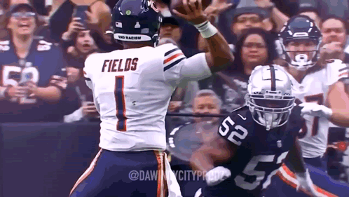 Justin Fields Celebrating After Tackle GIF