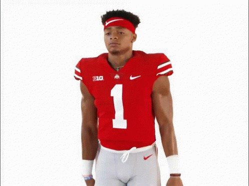 Justin Fields Changing Uniform GIF