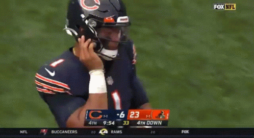 Justin Fields Wearing Helmet GIF