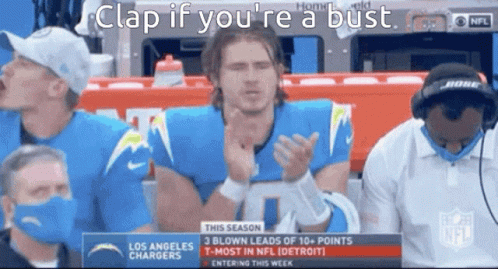 Justin Herbert Chargers Bust GIF