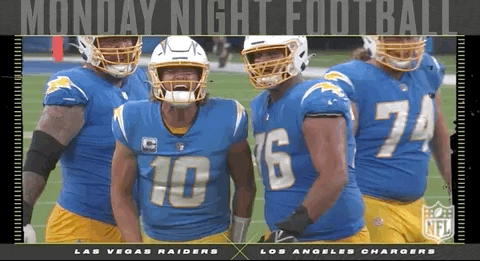 Justin Herbert Chargers Excited Jump GIF