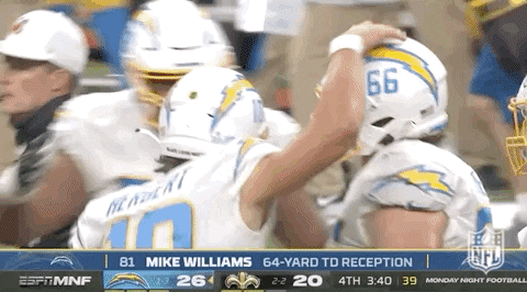 Justin Herbert Chargers Happy Jump GIF