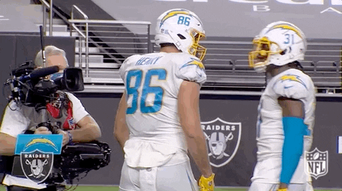 Justin Herbert Chargers Headbutt GIF