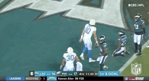 Justin Herbert Chargers Touch Down GIF