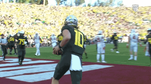 Justin Herbert Oregon Happy Jump GIF