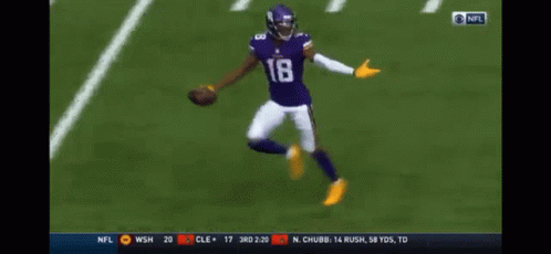 Justin Jefferson Doing Ickey Shuffle GIF