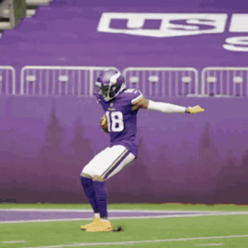 Justin Jefferson Vikings Excited Jump GIF