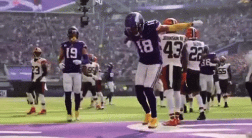 Justin Jefferson Vikings Happy Dance GIF