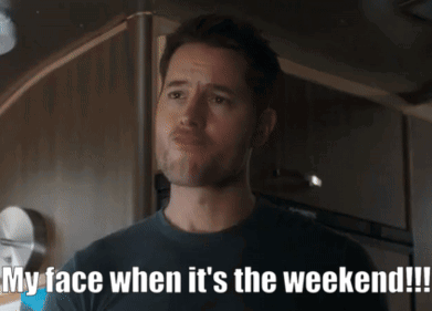 Justin Says My Face When Its The Weekend GIF