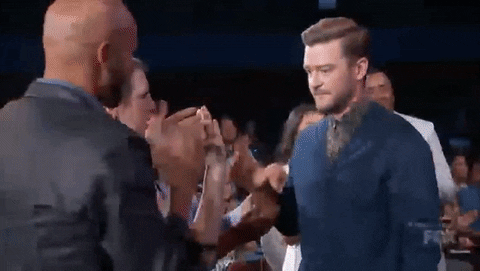 Justin Timberlake Awkward Hugging GIF