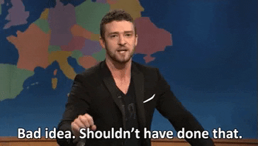 Justin Timberlake Bad Idea GIF