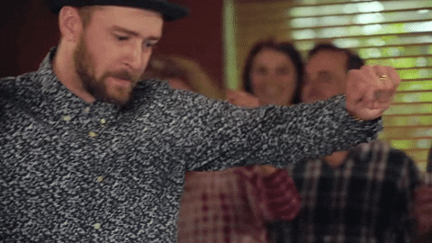 Justin Timberlake In A Printed Shirt GIF