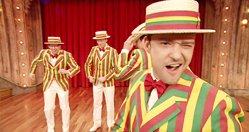 Justin Timberlake In Colorful Suit GIF