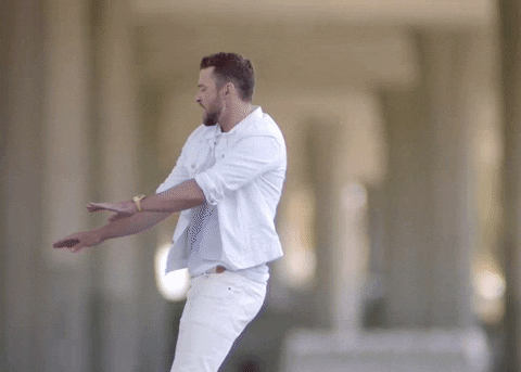 Justin Timberlake In White Dancing GIF