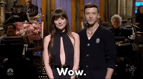 Justin Timberlake With Dakota Johnson GIF