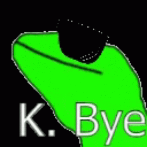 K Bye Frog With Shades GIF