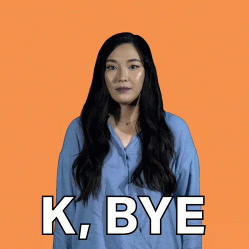 K Bye Waving Asian Lady GIF