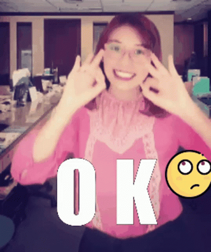 K Ok Girl Dancing Okay GIF