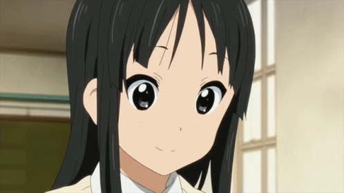 K-on Beautiful Smiling Mio Akiyama GIF