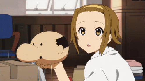 K-on Mio Akiyama Stealing Toy Head GIF