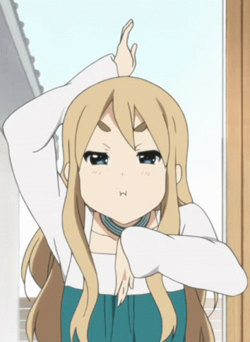 K-on Tsumugi Kotobuki Funny Gesture GIF