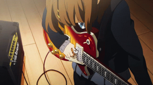 K-on Yui Hirasawa Guitar Skills GIF