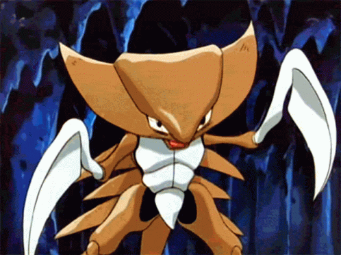 Kabutops Striking Pokemon With Pokeball GIF