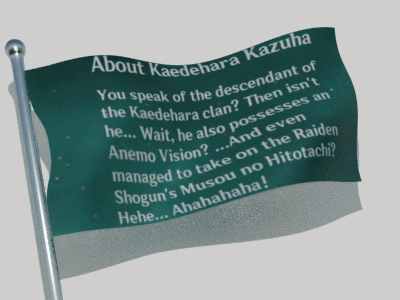 Kaedehara Kazuha Flag Waving GIF