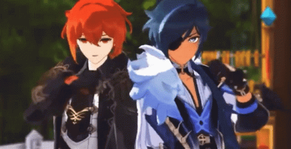 Kaeya And Diluc Bumping GIF