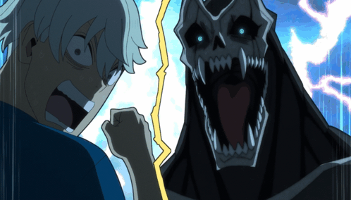 Kafka Hibino Kaiju No 8 Reno Ichikawa Lighting Shock GIF