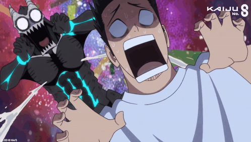 Kafka Hibino Kaiju No 8 Scared Shock GIF