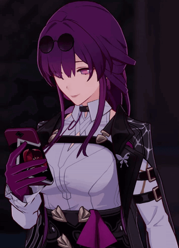 Kafka Honkai Star Rail Holding Phone GIF